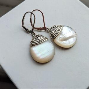 Elegant Silver and Pearl Earrings